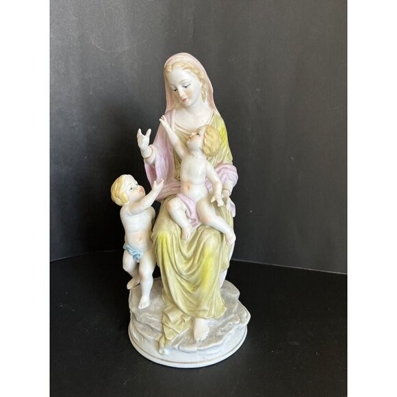 Napco Other - Napco Madonna Cherub Religious Japan mcm Decor Christmas 9.5” Mary Mother Jesus